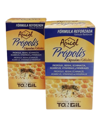 Pack (2 uds.) Apicol Propolis 40 Cápsulas Tongil