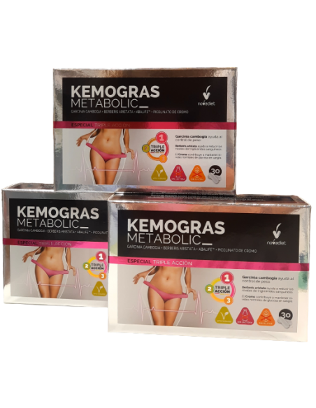 Pack (3 uds.) Kemogras Metabolic Novadiet 30 capsulas