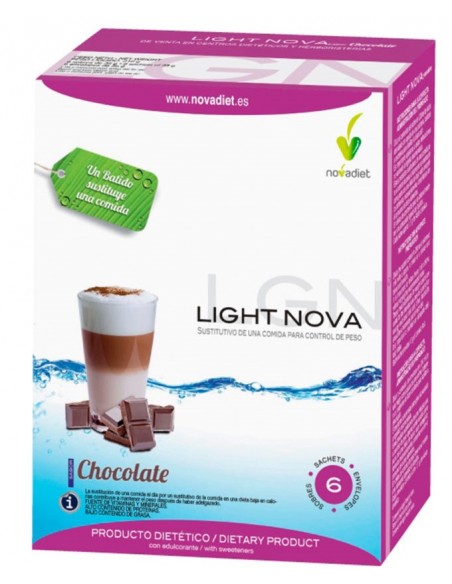 Light Nova Batido Chocolate Novadiet 6 sobres