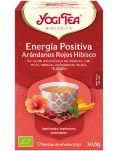 Yogi Tea Energía Positiva Arándanos Rojos Hibisco bolsitas