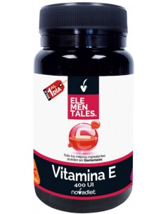 Vitamina E 400 UI 60 cápsulas Elemental Novadiet