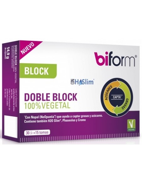 Biform Doble Block 100% Vegetal 30 cápsulas Dietisa