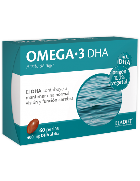 Omega 3 DHA Vegetal Eladiet 60 perlas