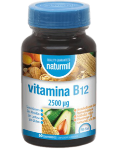 Vitamina B12  2500 mcg 60 comprimidos Naturmil Dietmed