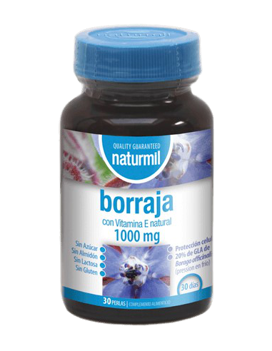 Borraja 1000 mg 30 perlas Naturmil Dietmed