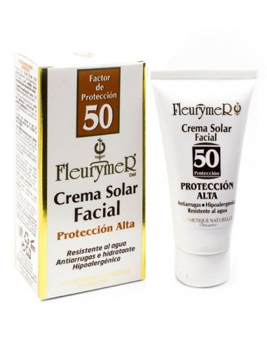 Crema Solar Facial 50 fleurymer | HERBODELICIAS