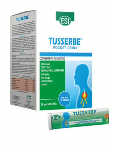 Tusserbe Pocket Drink 16 sobres ESI | HERBODELICIAS