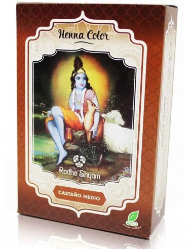 Henna Color Castaño Medio Radhe Shyam 100 gr