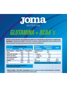 GLUTAMINA + BCAA`S 250g Sabor limón JOMA 2