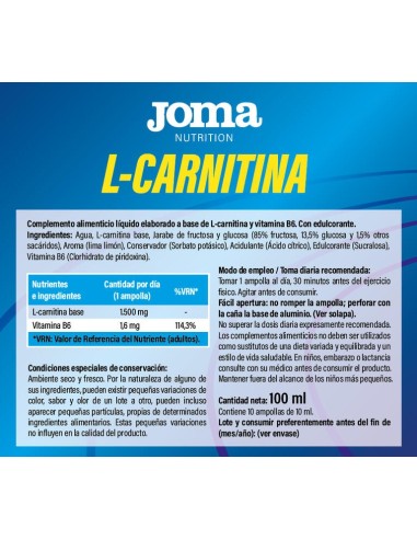 L-CARNITINA 10 ampollas JOMA