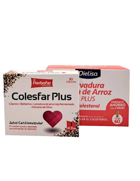 Pack Levadura roja formato ahorro Dietista + Colesfar Plus (para 3 meses)