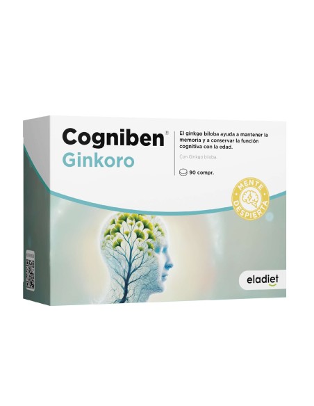 Cogniben Ginkoro Eladiet · 90 comprimidos | HERBOLARIO ONLINE