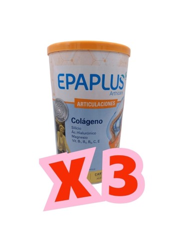 Pack 3 Colágeno Epaplus Vainilla 328 g | Tratamiento articulaciones