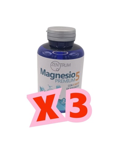Pack 3 uds Magnesio Premium Zentrum 120 cap 5 Sales