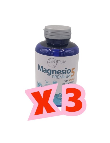 Pack 3 uds Magnesio Premium Zentrum 120 cap 5 Sales